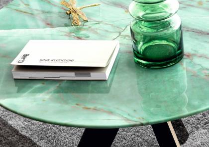 Table basse Circus Emerald avec livre Lo Spirito del 74 - BertO