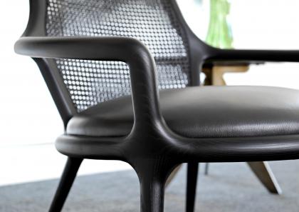 Bras fauteuil de design Patti noir - BertO