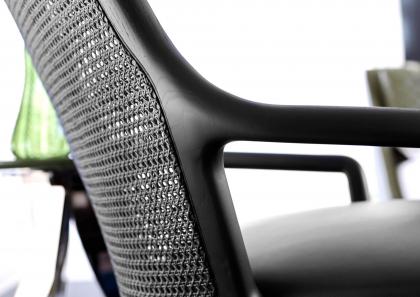 Braccioli, dossier et assise fauteuil de design Patti noir - BertO