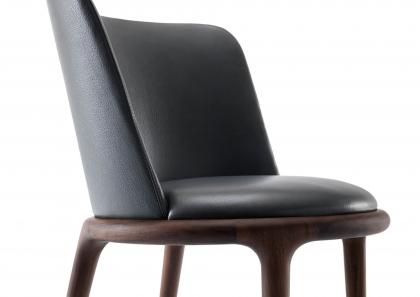 Détail de la structure de la chaise moderne et élégante Joan - BertO