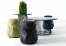 Pouf-table basse design Stardust et table basse Carl - BertO