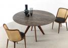 Table ronde Stiv avec plateau en marbre