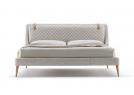 Lit double moderne Chelsea en tissu Mars - BertO