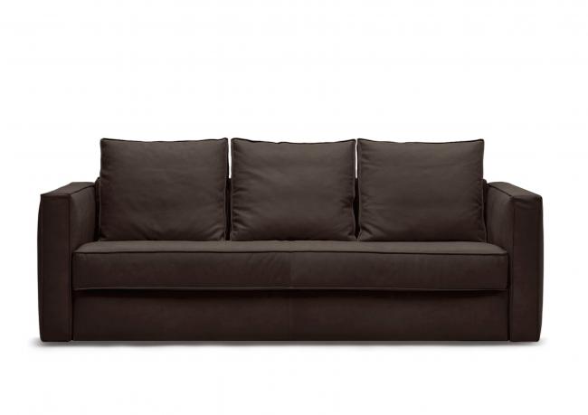 Canapé-lit en cuir Robinson - 3 places cm L.215 x P.100 x H.90