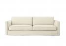 Canapé de design Danton en lin blanc naturel