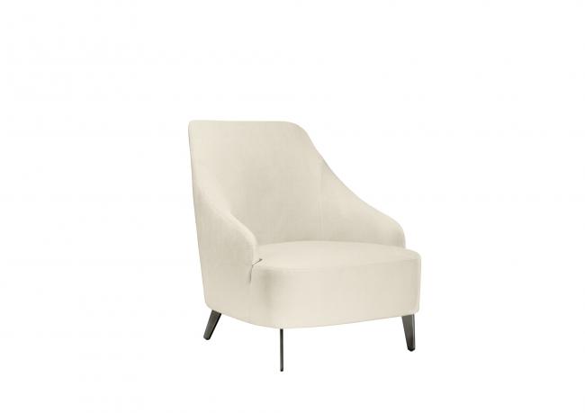 Fauteuil Emilia en lin anti-taches - blanc naturel