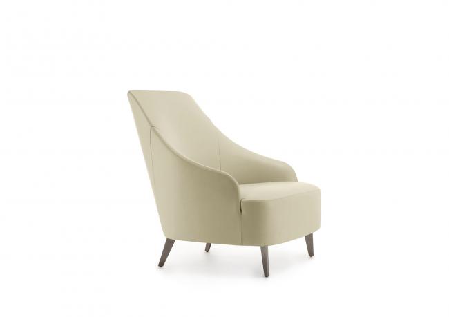 Fauteuil en cuir Emilia - couleur blanc