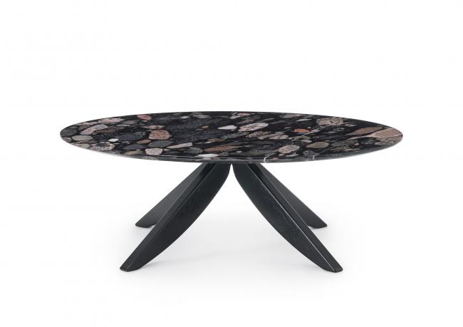 Table basse en marbre Marinace noir - BertO Outlet
