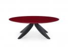 Table basse avec plateau laqué brillant rouge marsala - BertO Outlet