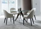 Chaises Judy en cuir avec table Ring - BertO Outlet