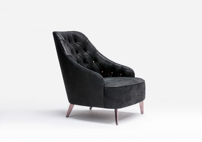 Fauteuil en Cuir Noir Emilia - #BertoLive 2016