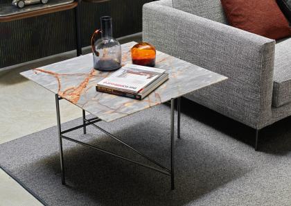 Table basse carrée Riff en marbre Deep Grey - BertO