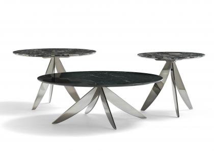 Tables basses Circus - Marbre Marquinia et Granit noir Marinace