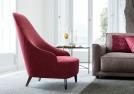 Fauteuil en tissu rouge Vanessa - cm L.67 x P.86 x H.100 - BertO Prima