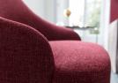 Fauteuil en tissu rouge Vanessa - BertO Prima