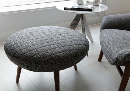 Pouf rond de design Hanna sur mesure