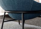 Fauteuil de design à structure en acier Hanna – Berto Salotti