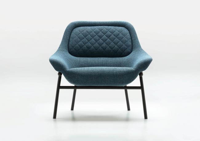 Fauteuil Hanna en tissu design moderne en livraison rapide - BertO Outlet