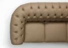 Canapé classique cuir capitonné avec coussin d’assise rembourrage en polyuréthane expansé - Berto Prima