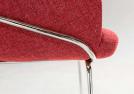 Les chaises en tissu rouge avec des pieds en métal - BertO Outlet